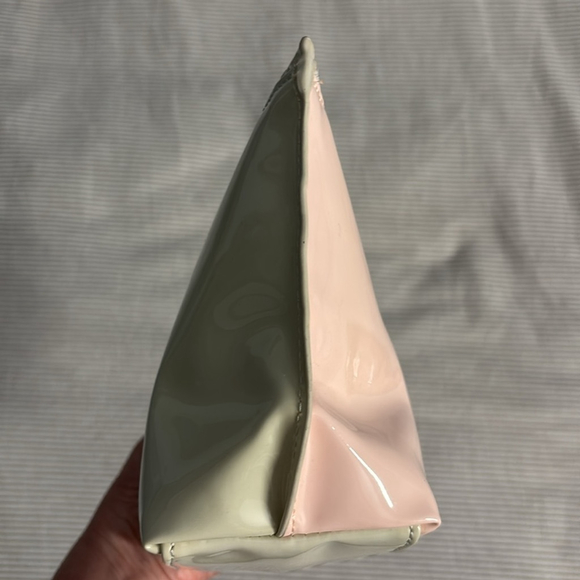 KEVIN MURPHY Chic Pink & cream Cosmetic Pouch make up bag top zipper toiletries - Picture 5 of 13